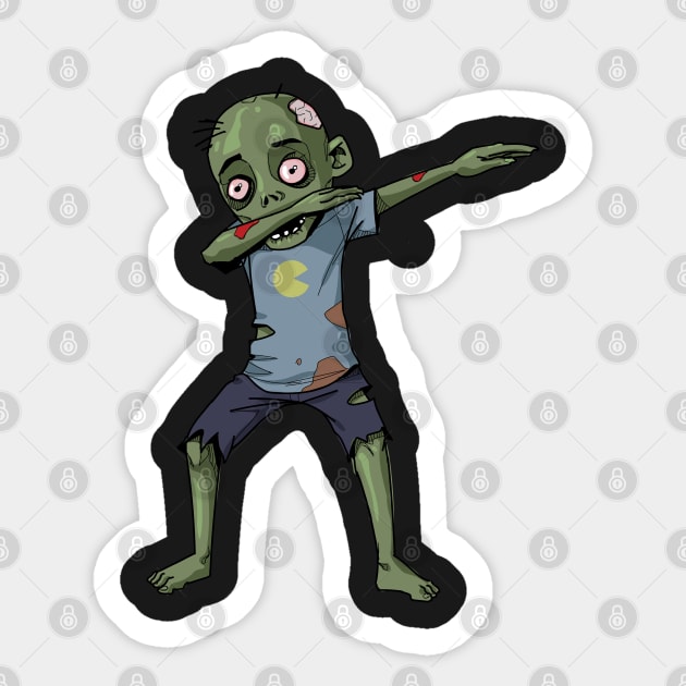 Dabbing Zombie Halloween - Dab Funny Zombies product Sticker by theodoros20